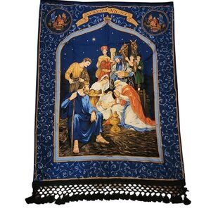 Holy Night Nativity Wall Hanging Decor Christmas Religion 47" x 34" Beautiful